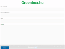 Tablet Screenshot of greenbox.hu